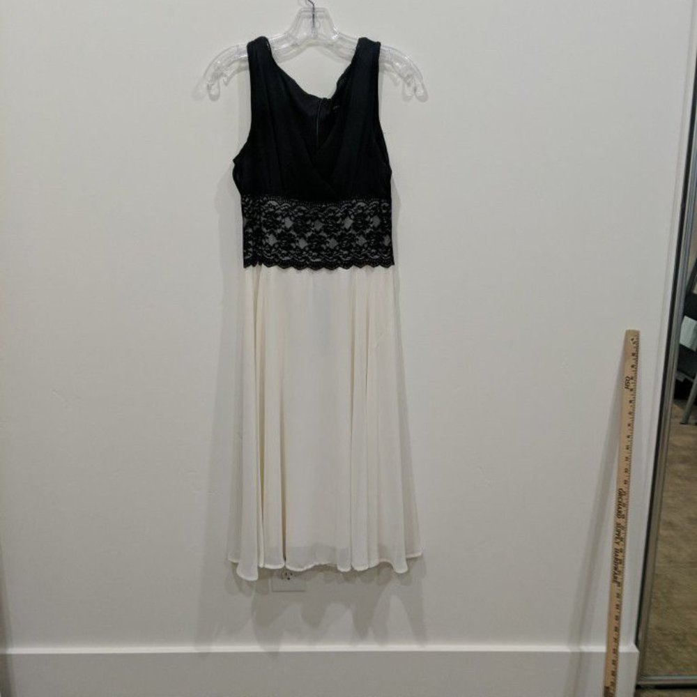 Size 6 Prom Summer Dance Dress by Connected Apparel Black & White